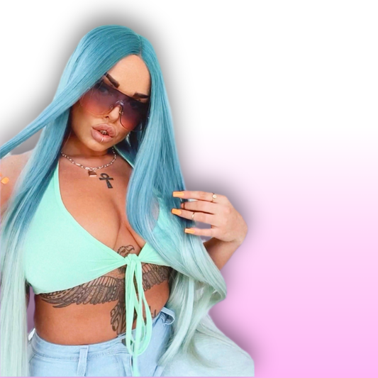 Blue Baddie Ombré Wig